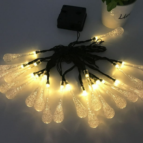 GOTAS LUCES SOLAR NAVIDAD GUIRNALDA